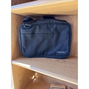 Freedom Bag QVC Travel Case Makeup Bag Organizer Toiletry Tote Straps Black VTG